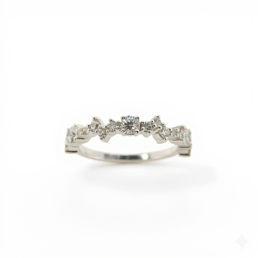 Marquis Diamond Offset Wedding Band