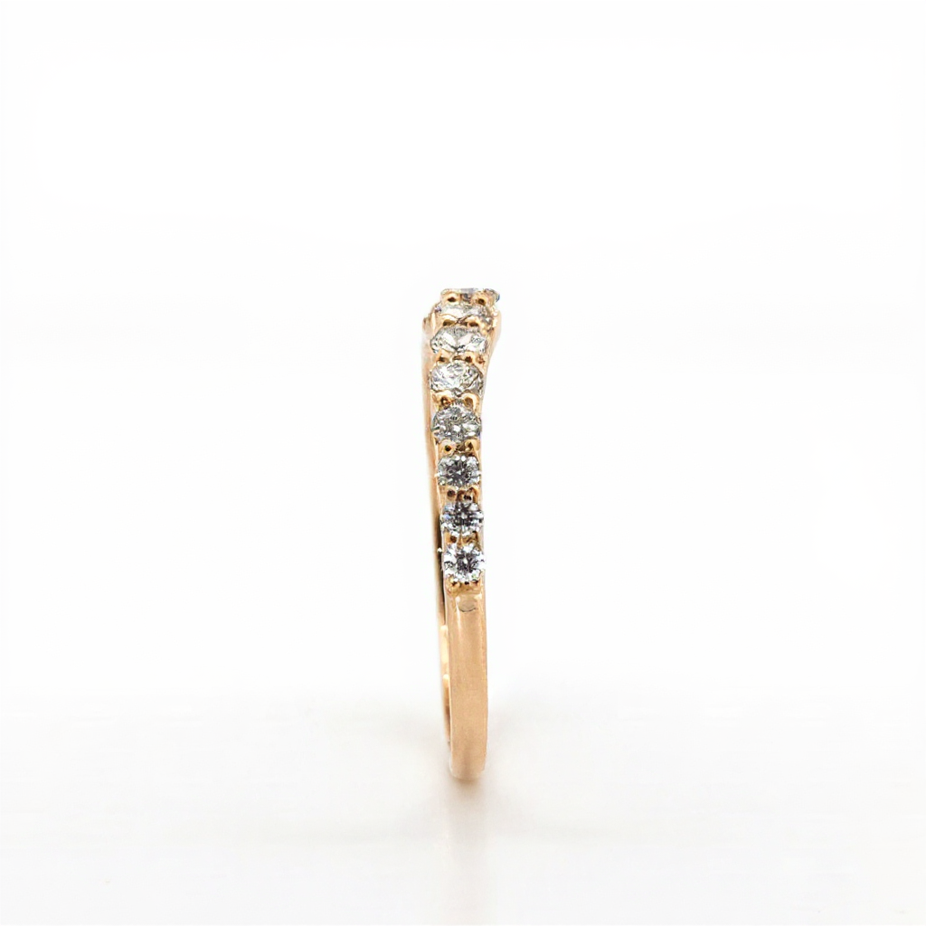 Contour Diamond Wedding Band