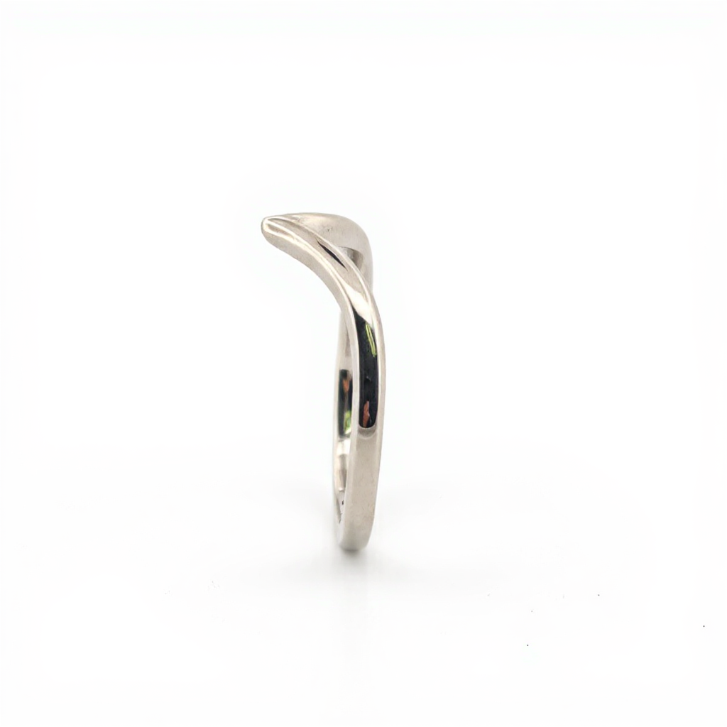 Minimalist V-Shape Wedding Band