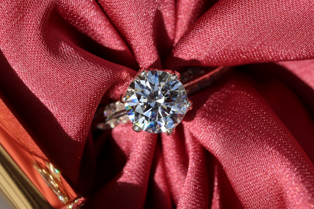 Solitaire diamond engagement ring