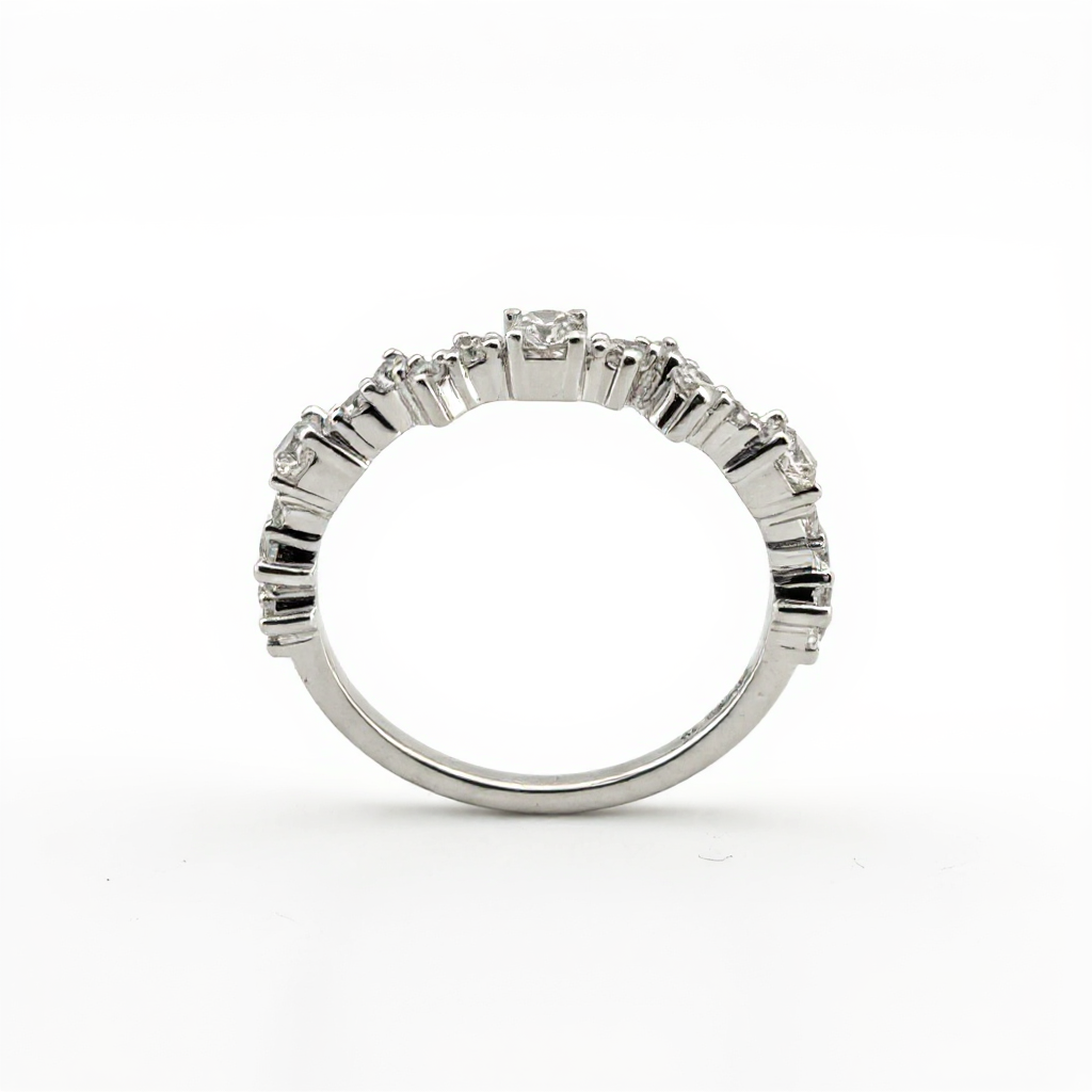 Marquis Diamond Offset Wedding Band