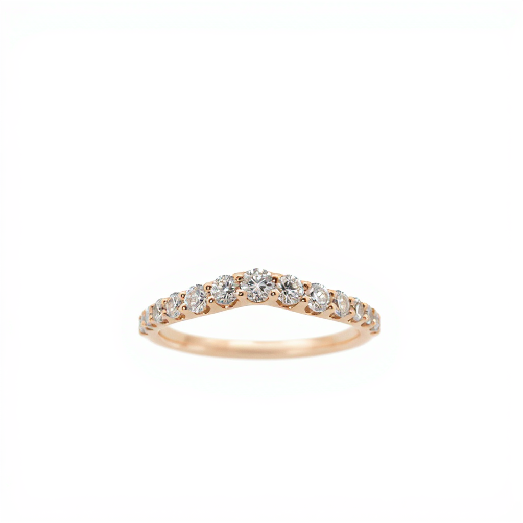 Contour Diamond Wedding Band