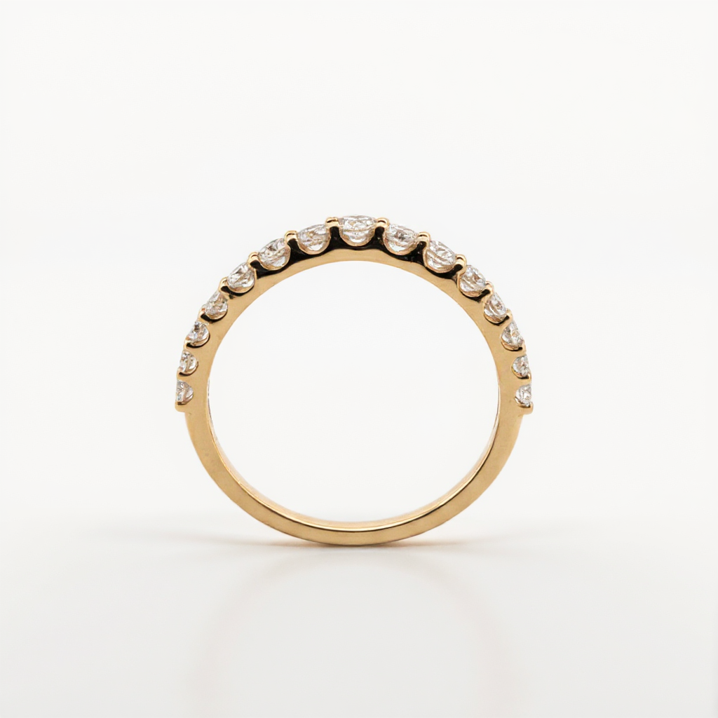 Contour Diamond Wedding Band